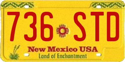 NM license plate 736STD