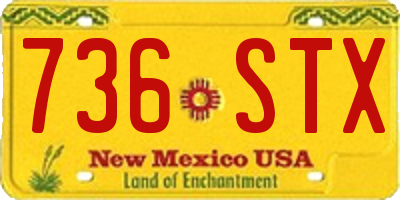 NM license plate 736STX