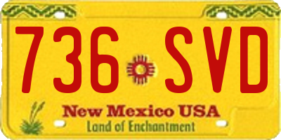 NM license plate 736SVD