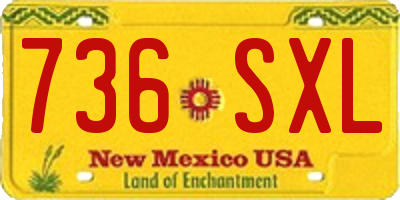 NM license plate 736SXL