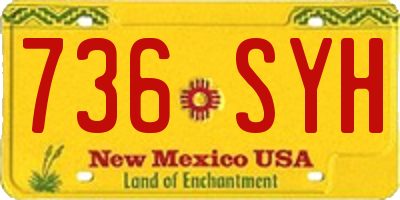 NM license plate 736SYH
