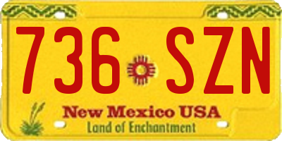 NM license plate 736SZN