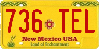 NM license plate 736TEL