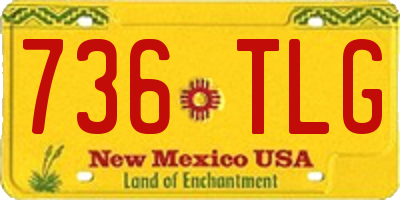 NM license plate 736TLG