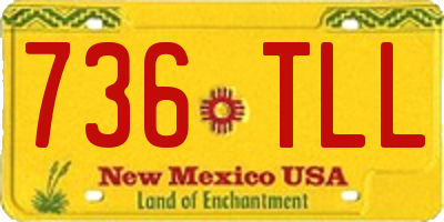 NM license plate 736TLL