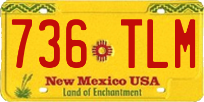 NM license plate 736TLM
