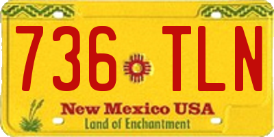 NM license plate 736TLN