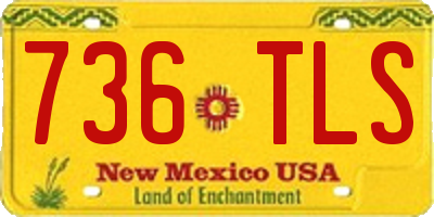 NM license plate 736TLS