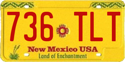 NM license plate 736TLT