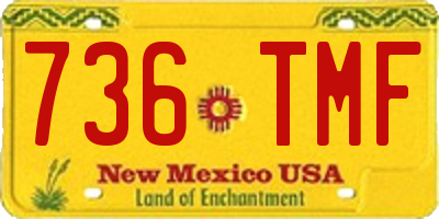 NM license plate 736TMF