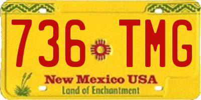NM license plate 736TMG