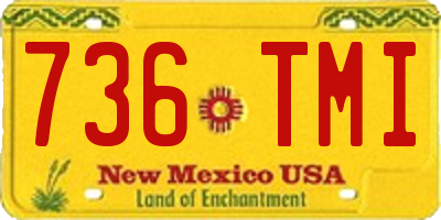 NM license plate 736TMI