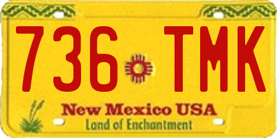 NM license plate 736TMK