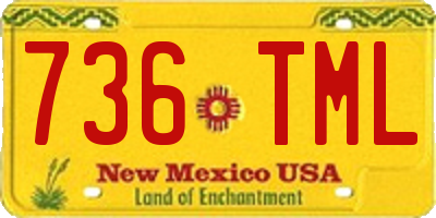 NM license plate 736TML