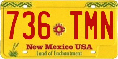 NM license plate 736TMN