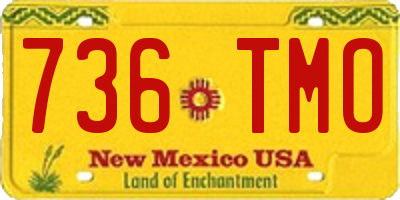 NM license plate 736TMO