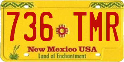 NM license plate 736TMR
