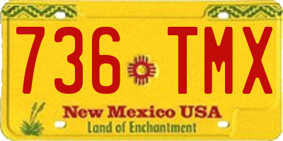 NM license plate 736TMX
