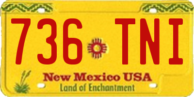 NM license plate 736TNI