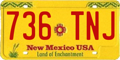 NM license plate 736TNJ