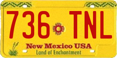 NM license plate 736TNL