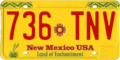 NM license plate 736TNV