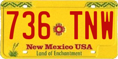 NM license plate 736TNW