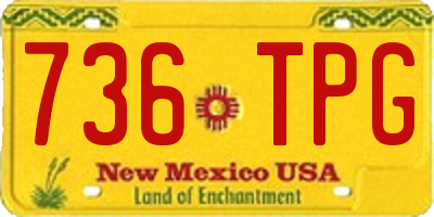 NM license plate 736TPG