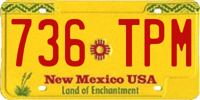 NM license plate 736TPM
