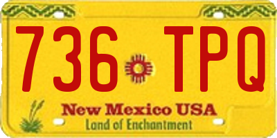 NM license plate 736TPQ