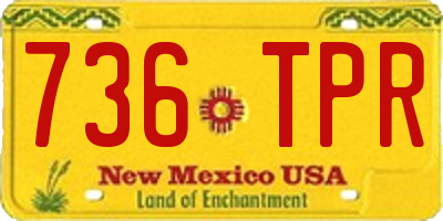 NM license plate 736TPR