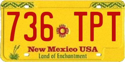 NM license plate 736TPT