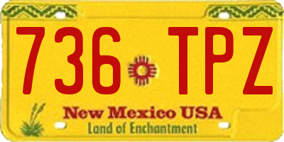 NM license plate 736TPZ
