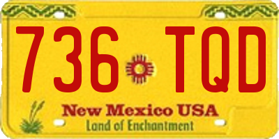 NM license plate 736TQD
