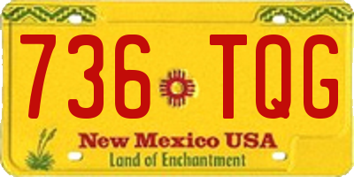 NM license plate 736TQG