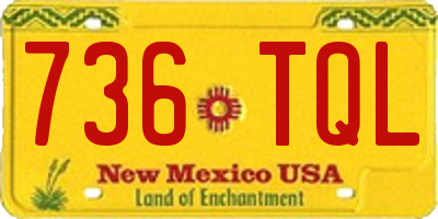 NM license plate 736TQL