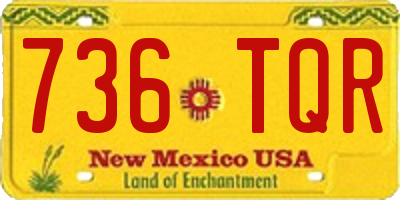 NM license plate 736TQR