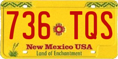 NM license plate 736TQS