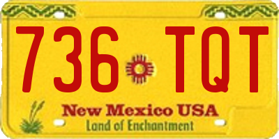 NM license plate 736TQT