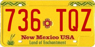 NM license plate 736TQZ
