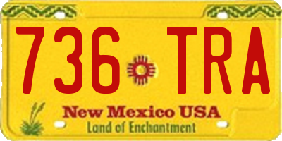 NM license plate 736TRA