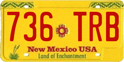 NM license plate 736TRB