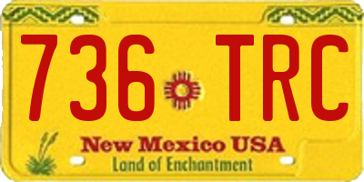 NM license plate 736TRC