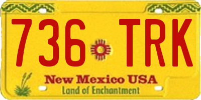 NM license plate 736TRK