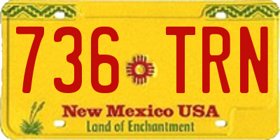 NM license plate 736TRN
