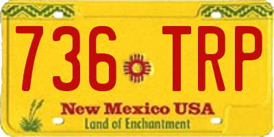 NM license plate 736TRP