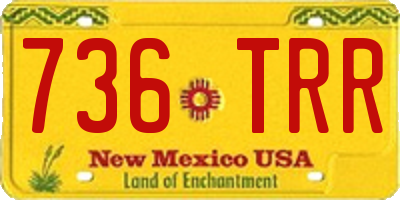 NM license plate 736TRR