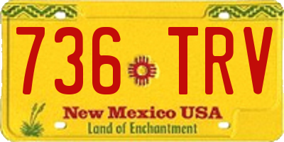 NM license plate 736TRV