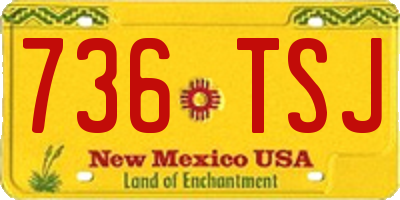 NM license plate 736TSJ