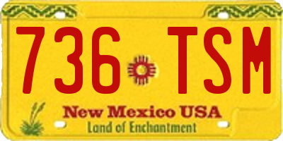 NM license plate 736TSM